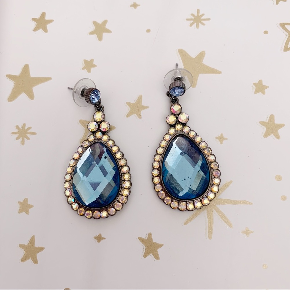 Crystal Tear Drop Dangle Earrings